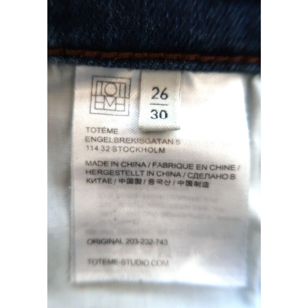 TOTEME Original Twisted Seam High Rise Stretch Denim Jeans NET-A-PORTER 26 $400 - Picture 8 of 10